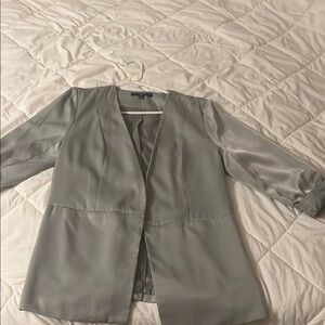 Ann Taylor Sage Green Open Front Blazer